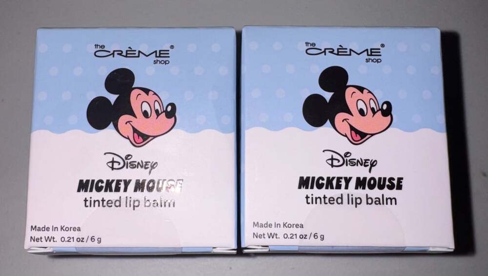 The Crème Shop Disney Mickey Mouse Tinted Lip Balm 0.21 oz Set of 2